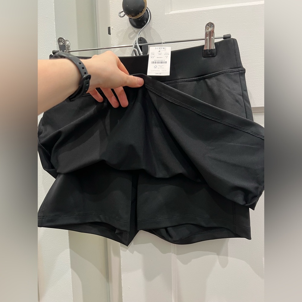 NWT! J. Crew Active Skort, black, size S - Picture 6 of 8